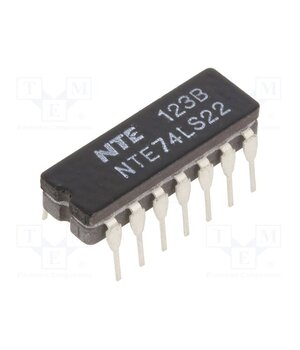 NTE74LS22 IC: digital; NAND; Ch: 2; IN: 4; TTL; THT; DIP14; OUT: open collector eerd_evK9bvTTpRtzAIjhkj8C13wTNA--YmKOk3XPeU