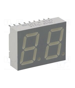 HDSP-521E Display: LED; 7-segment; 14.22mm; 0.56"; No.char: 2; red; anode pW13M45x-TbovNmxsg3AzCnY9Q8JQgeG2X6KvcwSQBE