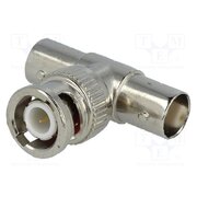 BNC-130 T adapter; BNC socket x2,BNC plug; 50Ω 64GhXV95o7TefpgLUnJ6ZEysombvk-tlGGK4Fm6MA3Q