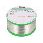 SN99CU07AG03-1.1.3/0.25MM 250G Tin; lead free; Sn99Cu0,7Ag0,3; 250um; 250g; reel; 216÷227°C; 3% nNopkH7ZeLng3KHppR4ARlNeChqYpvSYroRcJP5Qf7k