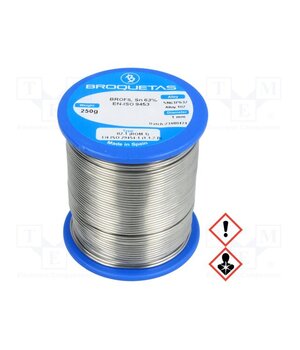BROFIL 63 B2.1 1.0MM 250G Tin; lead-based; Sn63Pb37; 1mm; 250g; reel; 183°C; Flux: SW26 _XEtu6nFSiQCEcEfBLSAYcHePQ8a6wupTh08gm_5Bk4