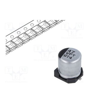 EEEFT1V470AR Capacitor: electrolytic; low ESR; SMD; 47uF; 35VDC; Ø5x5.8mm; ±20% 1TFP8MzqF_ExBXLzl_VkBL7LDxTM-k0KB5rq-zrJE4Q