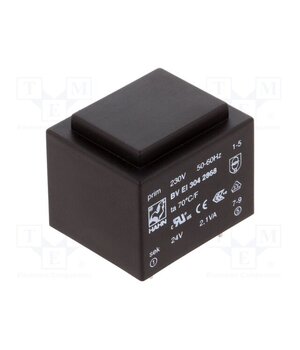 BV EI 304 2868 Transformer: encapsulated; 2.1VA; 230VAC; 24V; 88mA; PCB; BVEI 34tl5xHFbBShPg5h84YWKQOe21EHNSNrWnee5xR49cc