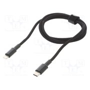 CATLGD-01 Cable; USB 2.0; Apple Lightning plug,USB C plug; 1m; black; 20W c5H1FXmDp9St4bMXF2wT55E5m9jY3D_6moWua0wkbyw
