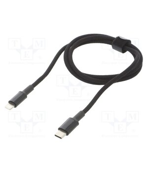 CATLGD-01 Cable; USB 2.0; Apple Lightning plug,USB C plug; 1m; black; 20W c5H1FXmDp9St4bMXF2wT55E5m9jY3D_6moWua0wkbyw
