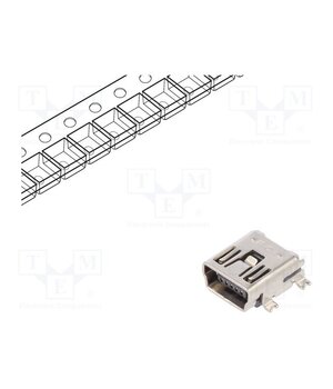 10033526-N3212MLF Connector: USB B mini; socket; on PCBs; SMT,THT; PIN: 5; horizontal ApPa95gmTeRvS6TNwpVU3ih50uNA3Uv6ZwcoW7bKh1o