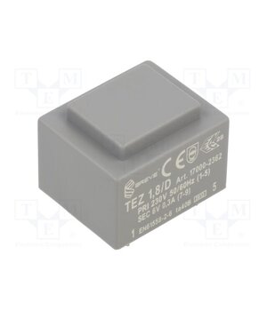 17000-2362 Transformer: encapsulated; 1.8VA; 230VAC; 6V; 300mA; PCB; IP00; TEZ 59ZQhyJZQatY1q80eAfPS30PvdvxqlVqNimdjjQ8DZc