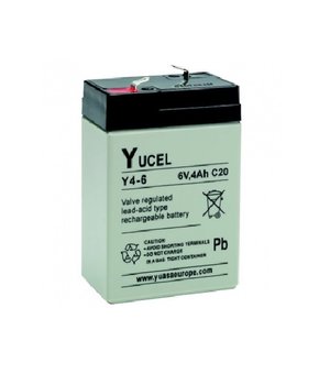 RECHARGEABLE BATTERY  SLA  6V, 4.0 Ah 70x102x47mm (PxAxG), YUCEL BA064U.jpg