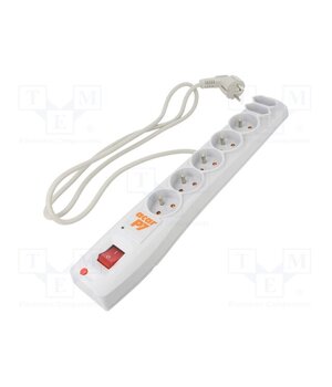 ACAR P7 1.5M GREY Plug socket strip: protective; Sockets: 7; 230VAC; 10A; grey It-SzIbQi1FszasDBmS62Srce-lrUh4yE1bOxU-jM6E