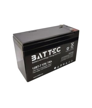 RECHARGEABLE BATTERY SLA 12V 7Ah 151x65x94m, BATTEC / Power Bubble BA127.jpg