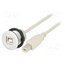09454521910 USB socket; 22mm; har-port; -25÷70°C; Ø22.3mm; IP20; silver dxcMX6iYKHgfEMx_0o4c2QFyrXIv4wuSxO1QFoBxrIc