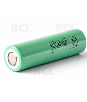 RECHARGEABLE BATTERY Li-Ion 3.6V 2.5Ah 20A, Samsung INR18650-25R BAL1865_25.jpg