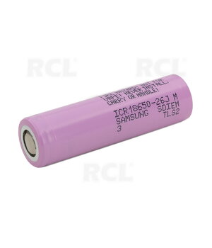 RECHARGEABLE BATTERY Li-On 3.6V 2.6Ah, I=max 10A, 18x65mm BAL1865_26.jpg