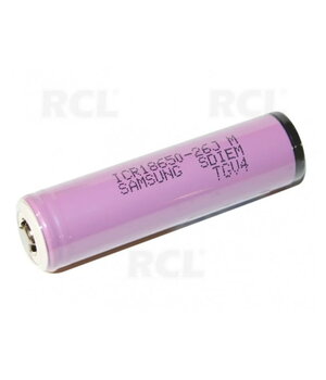 АККУМУЛЯТОР Li-On 3.6V 2.6Ah  I=max 5.2A,  ICR18650-26J3, 18x65mm BAL1865_26A+0.jpg