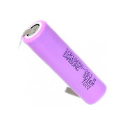 RECHARGEABLE BATTERY Li-On 3.6V 2.6Ah, I=max 10A, Samsung ICR18650-26J3, 18x65mm, solder contacts "U" BAL1865_26L.jpg