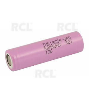 RECHARGEABLE BATTERY Li-Ion 3.6V 3Ah 15A, Samsung INR18650-30Q BAL1865_30.jpg