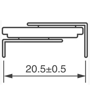 RECHARGEABLE BATTERY  Li VL2020 3V 20mA  2pin, 20x2.7mm BAL2020L2+2.jpg