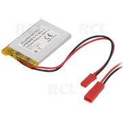 RECHARGEABLE BATTERY Li-Po 3.7V 800mAh 5x34x48mm with JST connector BALP053448.jpg