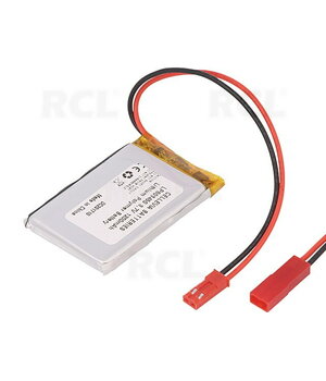 RECHARGEABLE BATTERY Li-Po 3.7V 1200mAh 6x34x50mm with JST connector BALP063450.jpg