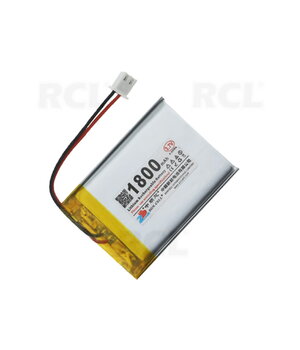 RECHARGEABLE BATTERY Li-Po 3.7V 1800mAh, 5x34x54mm, with PH2.0 connector BALP083454.jpg