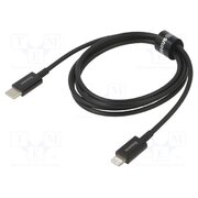 CATLYS-A01 Cable; Apple Lightning plug,USB C plug; 1m; black; 20W Eo7CaKioKyzDc-Vb_rQ0jO8tZgXfGcHZ7V7KhNQvYtw
