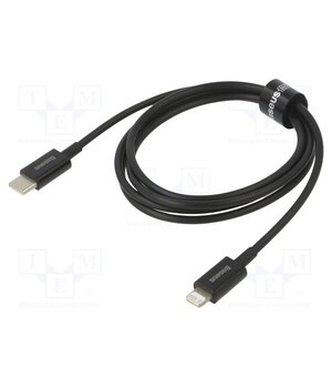 CATLYS-A01 Cable; Apple Lightning plug,USB C plug; 1m; black; 20W Eo7CaKioKyzDc-Vb_rQ0jO8tZgXfGcHZ7V7KhNQvYtw