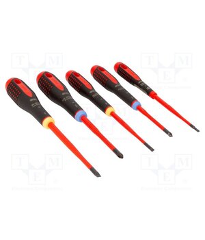 BE-9882SL Kit: screwdrivers; insulated; Pozidriv®,slot; ERGO®; 5pcs. rYjZr9PFpOvQoEewODAbXACu_8aXJ5NEkZoGBb3Ij0k