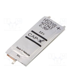 HS208F Supercapacitor; SMD; 900mF; 5.8VDC; ±20%; 39x17x3.4mm; 30A; EDLC 89njTcE0FFnhCwdIyr5jfAarodO_OTk4Db5gfWpD9sg