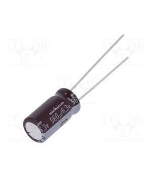 UPM0J561MPD1TD Capacitor: electrolytic; low ESR; THT; 560uF; 6.3VDC; Ø8x15mm; ±20% ulspijEAa4LtVYCXJv71nEA1eYoJGY2_l4fZBDYDIM4