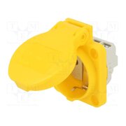 105-0E Connector: AC supply; socket; 2P+PE; 250VAC; 16A; yellow; PIN: 3 fpuTQ_RHxxVCsxiWN_NezVOaYNJ2pD8quFwkN-sfIUI