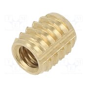136M4 Threaded insert; brass; M4; BN 37915; L: 7.1mm; for plastic ifQLqMs2YKT83c_8vShhE41hQthlmB1pHB9vegd2Buw