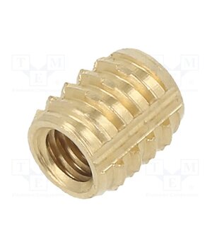 136M4 Threaded insert; brass; M4; BN 37915; L: 7.1mm; for plastic ifQLqMs2YKT83c_8vShhE41hQthlmB1pHB9vegd2Buw