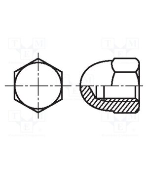 1092960 Nut; hexagonal; M12; 1.75; 6 steel; 19mm; BN 150; DIN 1587; dome JLydWNHFNTHKY8nzHV-iUIeNlU8UMiwTse9RWPF5GXg