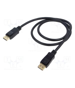 74747 Cable; DisplayPort plug,both sides; PVC; Len: 1m; black; Core: Cu sBjv1vJAlQTnbe-AlSxhcSAGQYPda9OEgUdgyqp6FK4