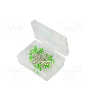 OKLEDT3050G5V Diode: LED-kit; THT; 3mm; 50pcs; green; 3÷15VDC; plastic box; 7.5mA _y3y1KL81qhrbmrZ6jRLWvbplrt6Rq5g5I8mPIIiRqI