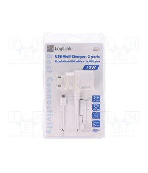 PA0146W Power supply: switching; mains,plug-in; 5VDC; 2A; Out: USB; white qlcut3KRkxOs_DkQgUupJfeZAqgHTh5an6UUe_USPPE