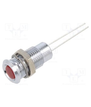 19010003 Indicator: LED; superflat; red; 2VDC; Ø8mm; IP40; 2pin; metal; 13mcd VECdgShzKUwyHeWfUq3gO3moFwiDQuy5s5koFtqvgWw