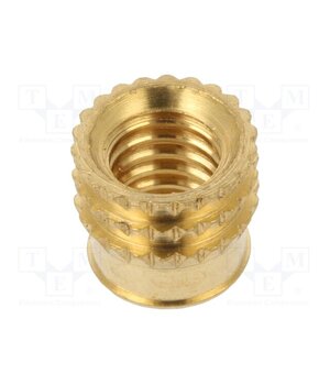 002M6 Threaded insert; brass; M6; BN 37885; L: 7.7mm; for plastic 7qvDeQJgSvdQAaFXHuHydoJP3CNmw9yITxyU8SGdbwY