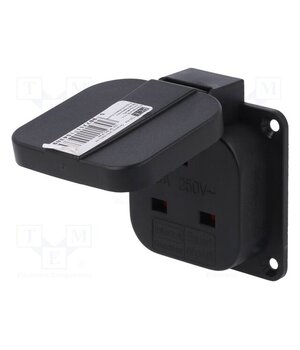 1020-0S Connector: AC supply; socket; 2P+PE; 250VAC; 16A; black; PIN: 3; IP54 2KP9pAFbr5hxhG5D2ZDrPOUJsgbDy0mRZTzr13JzHRg