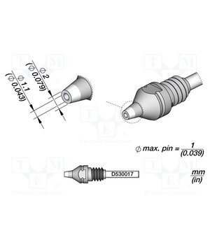 D530017 Tip: for desoldering irons; 2x1.1mm ZLXPwxFYonsPgPKkzkWHviN0UV58CxARQAdn_kWquKQ
