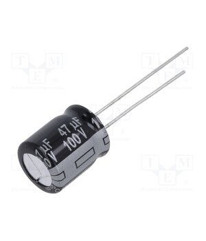 ECA2AHG470 Capacitor: electrolytic; THT; 47uF; 100VDC; Ø10x12.5mm; Pitch: 5mm II7KlMclOO0Pb_k4e_YE9ukVTmTBAcQkabVI5RUHdmA