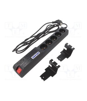 ACAR 504WF RACK 3M Plug socket strip: protective; Sockets: 5; 250VAC; 10A; black uLoa7bmhxrdHLk1bi2MyNOsKViE4ddxEdY8rdGpP1Mw