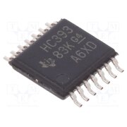 SN74HC393PW IC: digital; 4bit,binary counter; SMD; TSSOP14; HC; 2÷6VDC; tube GqOiJEGtJeGAYJPCC6JcX3cJl3Vumw_YoB8jPoRT2Nk