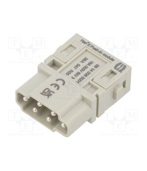 09140065001 Connector: HDC; module; male; 16A; 500V; Han-Modular®; PIN: 6 xdlY2tdwG7305d97MmarJdFXWHUdfHcanpUm4ARDnx8