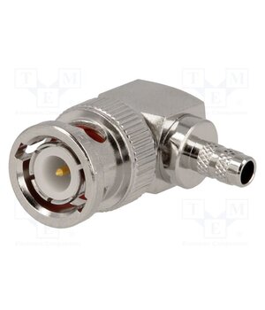 B1112A1-ND3G-1-50 Connector: BNC; plug; male; angled 90°; 50Ω; crimped; for cable; POM cLiQhmCgnDDz2X5SMAoUF5RBtvC3mLLSTf4WQoI46Vk
