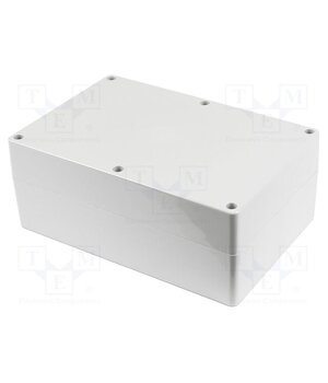 1554XAGY Enclosure: multipurpose; X: 200mm; Y: 300mm; Z: 120mm; 1554; ABS; grey 6KCWOkWAO02pjn7E20QvSZvgK2qHMOVWWxqKkepHTGQ