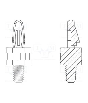 8G504V40309 PCB distance; polyamide 66; L: 15.9mm; screwed rod,snap fastener EoI9yMZnyX7_Rhhnv8KA0eGnG29nPl_tNqu3imftKXI