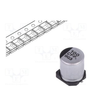 EEEFPC101XAP Capacitor: electrolytic; low ESR; SMD; 100uF; 16VDC; Ø6.3x7.7mm x5DhM6OG_ri_QeNTYZzfSlA3d896pRXC-elEMZ03m84