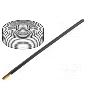 TEL-0032-100/BK Wire: telecommunication cable; 4x28AWG; stranded; black; 100m dGEW1qtxWmYEWvcJgWSn08B8s7WcbRjWMblfp1qNPZc