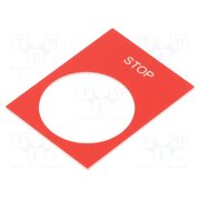 ZB2BY2304 Label; red; Button marking: STOP; control cassette; 30x40mm oh4V11IjboJhkYSSY3eiOLlgDd3femMYrFYWLhNzuTs